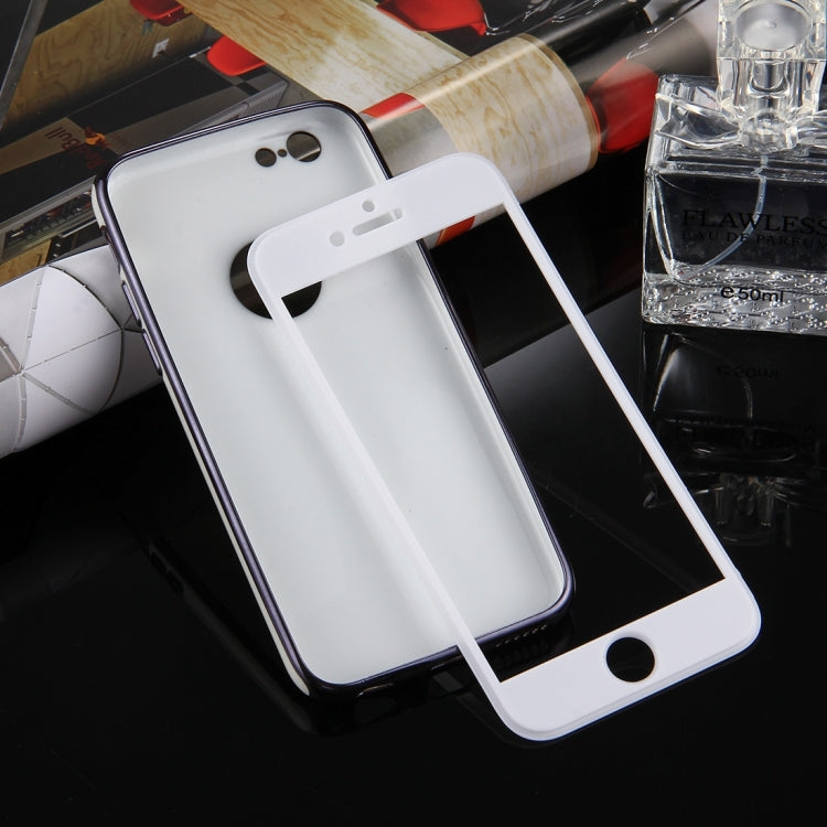 For iPhone 6 & 6s 360 Degree Shockproof Detachable Electroplating TPU + PC Combination Protective Case with White PC Cover