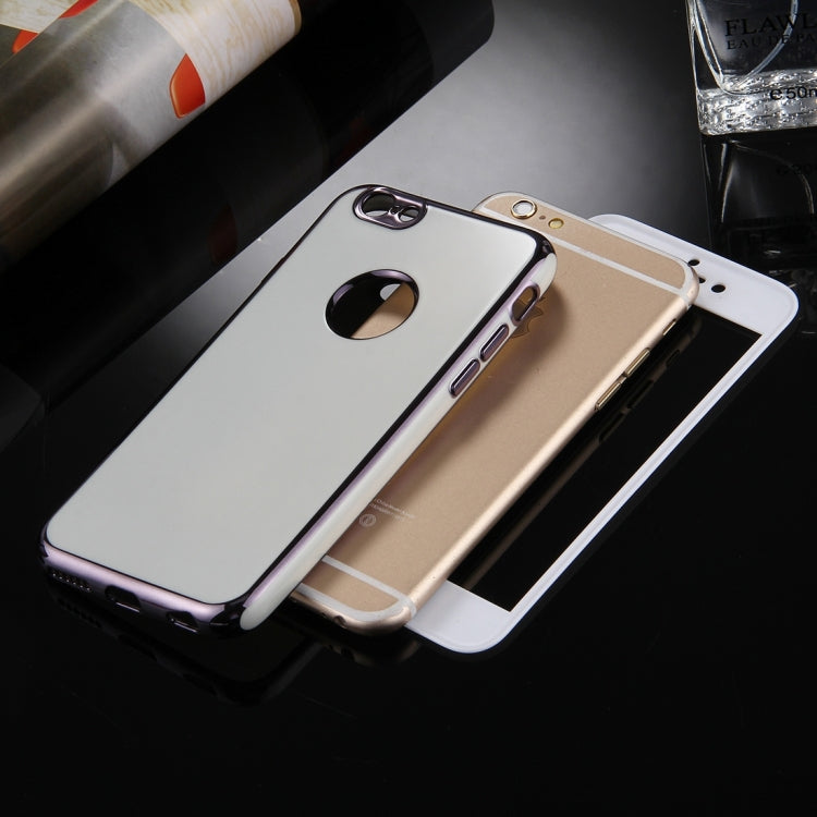 For iPhone 6 & 6s 360 Degree Shockproof Detachable Electroplating TPU + PC Combination Protective Case with White PC Cover