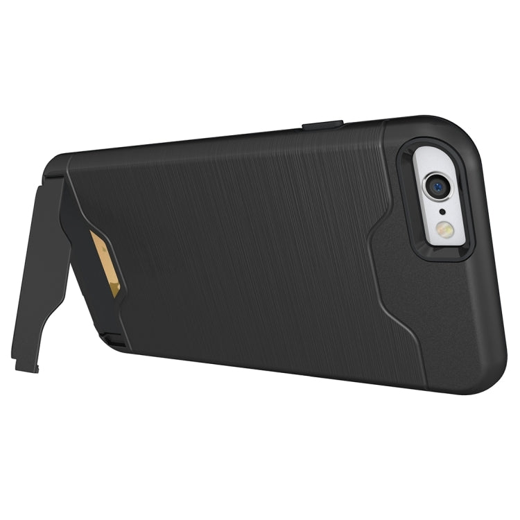 For iPhone 6 & 6s Brushed Texture Separable TPU + PC Combination Back Case with Card Slot & Holder