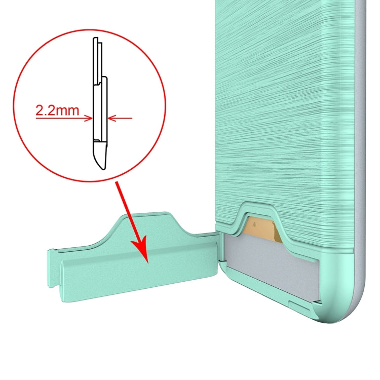 For iPhone 6 & 6s Brushed Texture Separable TPU + PC Combination Back Case with Card Slot & Holder