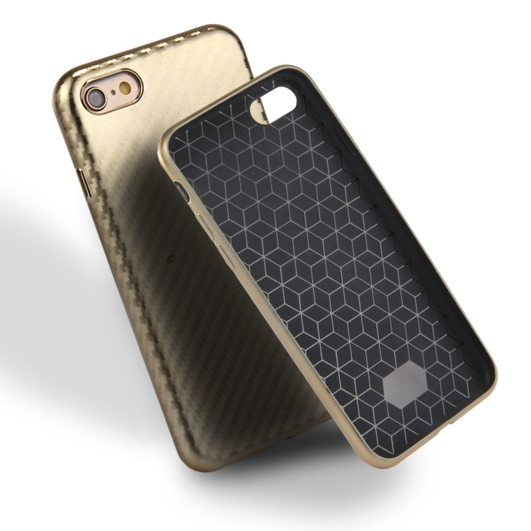 For iPhone 6 & 6s Artistic Carbon Fibre Texture Soft TPU Protective Case Back Cover