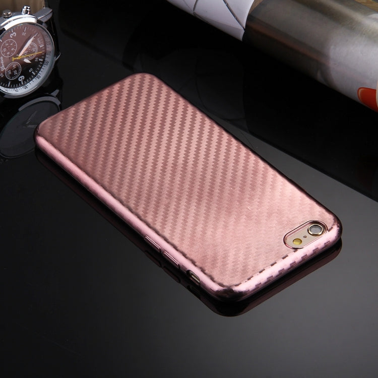 For iPhone 6 & 6s Artistic Carbon Fibre Texture Soft TPU Protective Case Back Cover