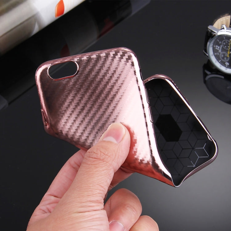 For iPhone 6 & 6s Artistic Carbon Fibre Texture Soft TPU Protective Case Back Cover