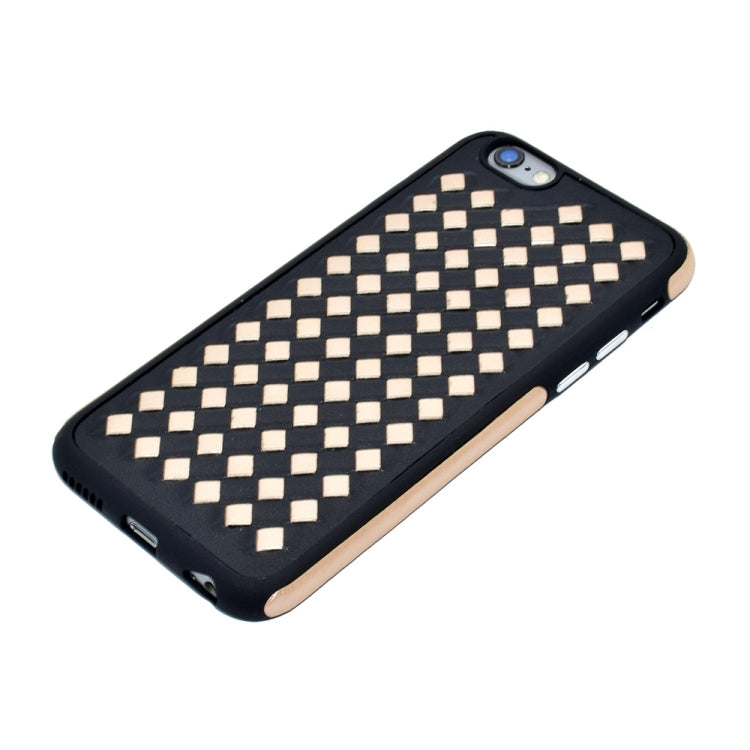 For iPhone 6 & 6s Diamond Knit Texture TPU Paste Skin Protective Case