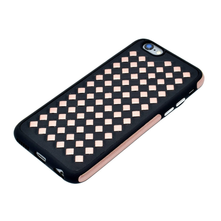 For iPhone 6 & 6s Diamond Knit Texture TPU Paste Skin Protective Case