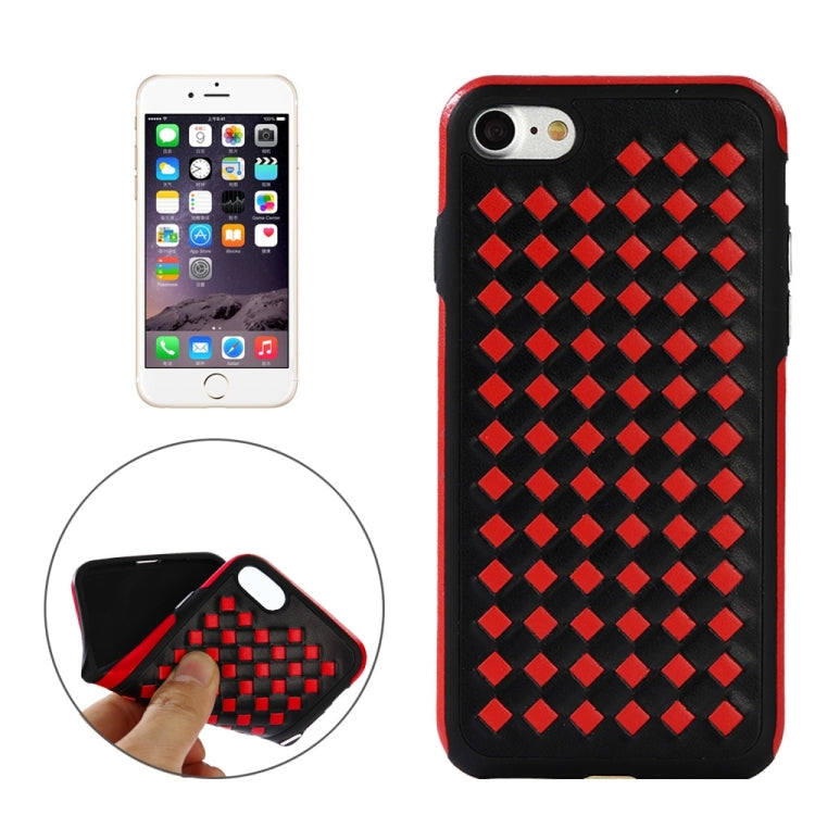 For iPhone 6 & 6s Diamond Knit Texture TPU Paste Skin Protective Case