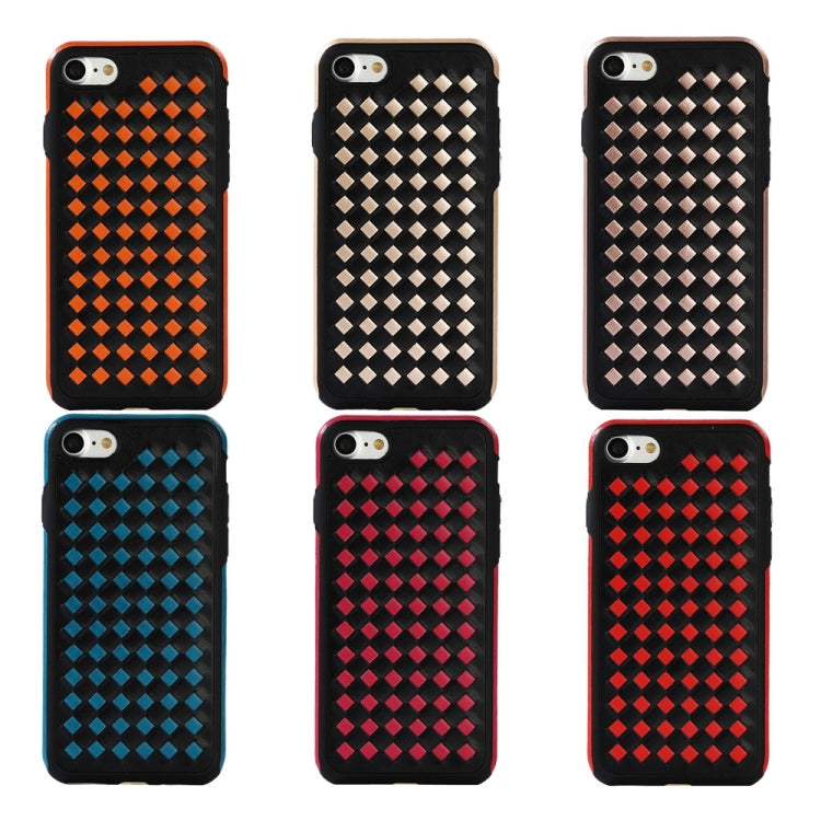 For iPhone 6 & 6s Diamond Knit Texture TPU Paste Skin Protective Case