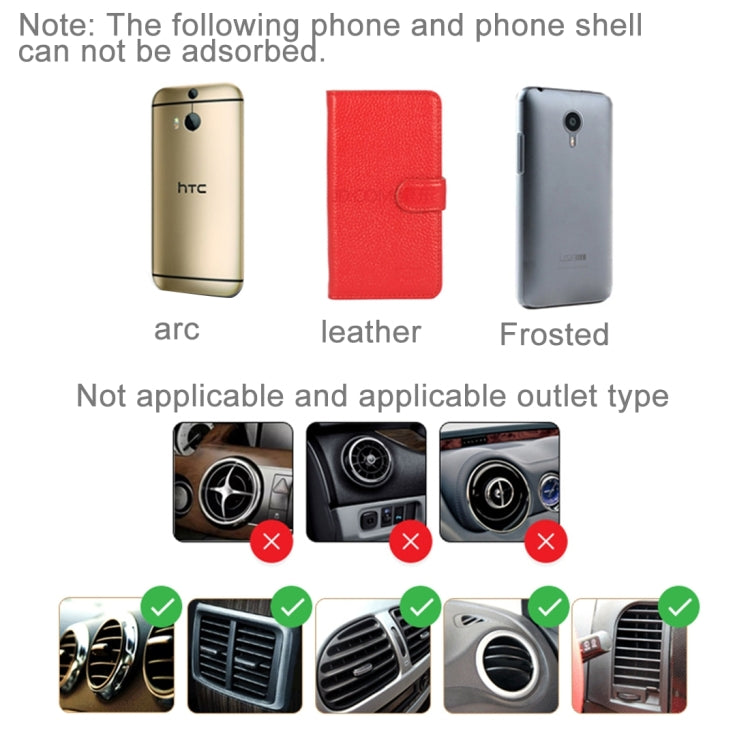 ASZUNE 360 Degree Rotatable Universal SC Nanometer Micro-suction Car Air Vent Phone Holder Stand, For 3.5 - 5.5 inch Mobile Phones(Black)