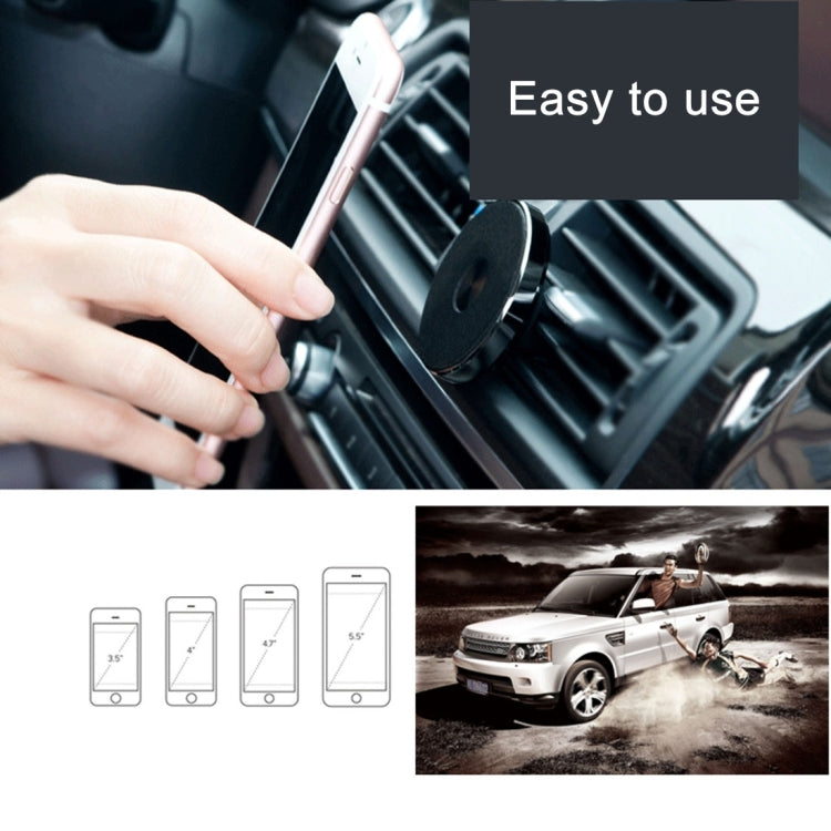 ASZUNE 360 Degree Rotatable Universal SC Nanometer Micro-suction Car Air Vent Phone Holder Stand, For 3.5 - 5.5 inch Mobile Phones(Black)