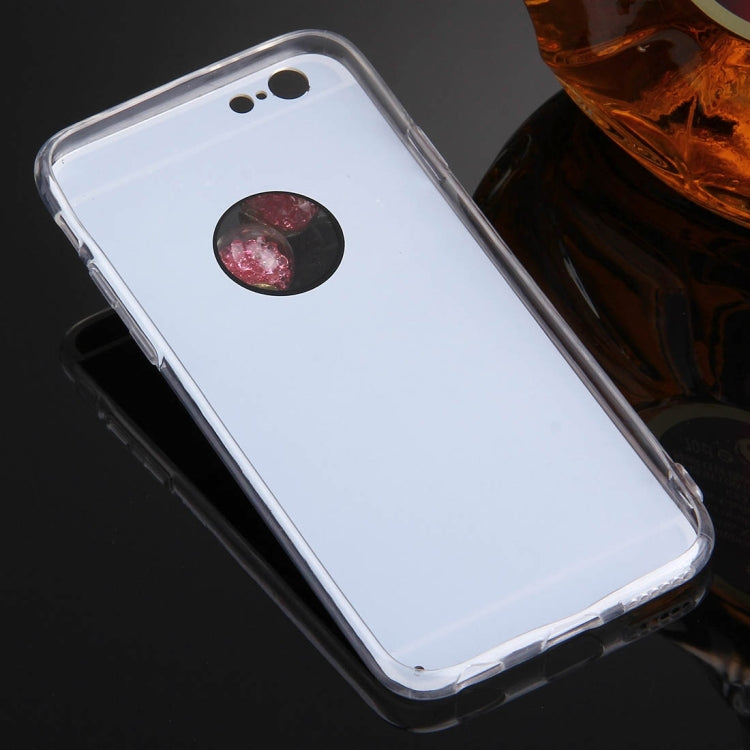 For iPhone 6 & 6s Bowknot Chain Pendant Electroplating Mirror TPU Protective Case