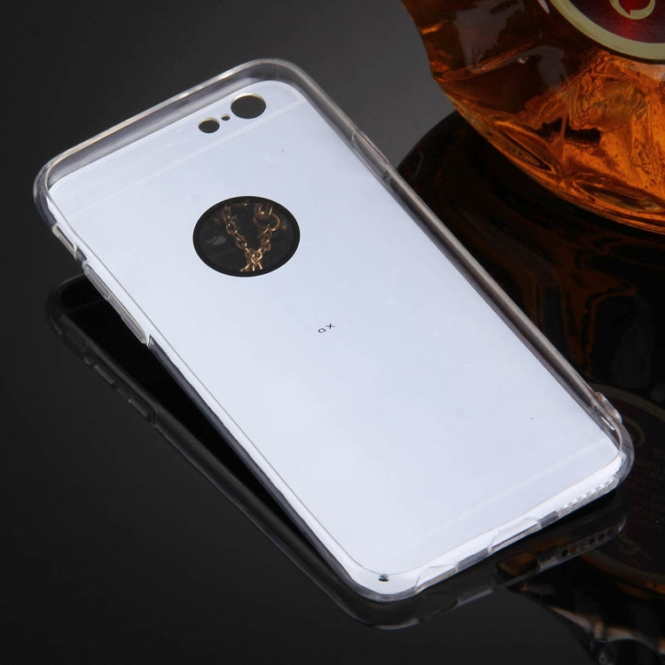 For iPhone 6 & 6s Bowknot Chain Pendant Electroplating Mirror TPU Protective Case