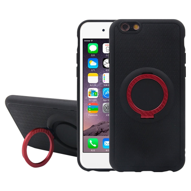 For iPhone 6 TPU + PC Protective Back Case with Ring Holder