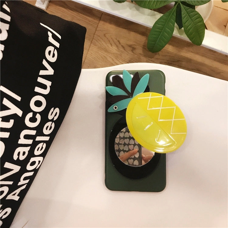 For iPhone 6 & 6s IMD Workmanship Pineapple Pattern Mirror Protective Back Cover Case(Green)