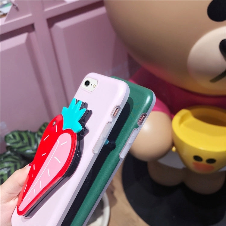 For iPhone 6 & 6s IMD Workmanship Pineapple Pattern Mirror Protective Back Cover Case(Green)