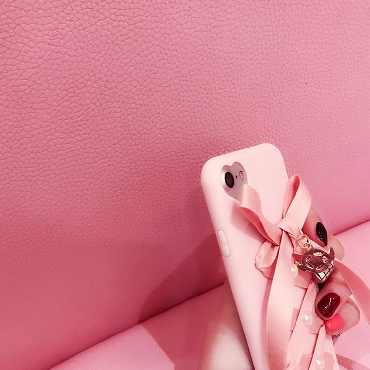 For iPhone 6 & 6s Bowknot Full Coverage Shockproof Protective Back Cover Case (Pink)