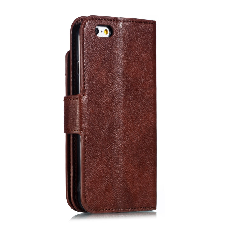 Litchi Texture Horizontal Flip Leather Case for iPhone 6, with Nine Card Slots & Wallet & Photo Frame