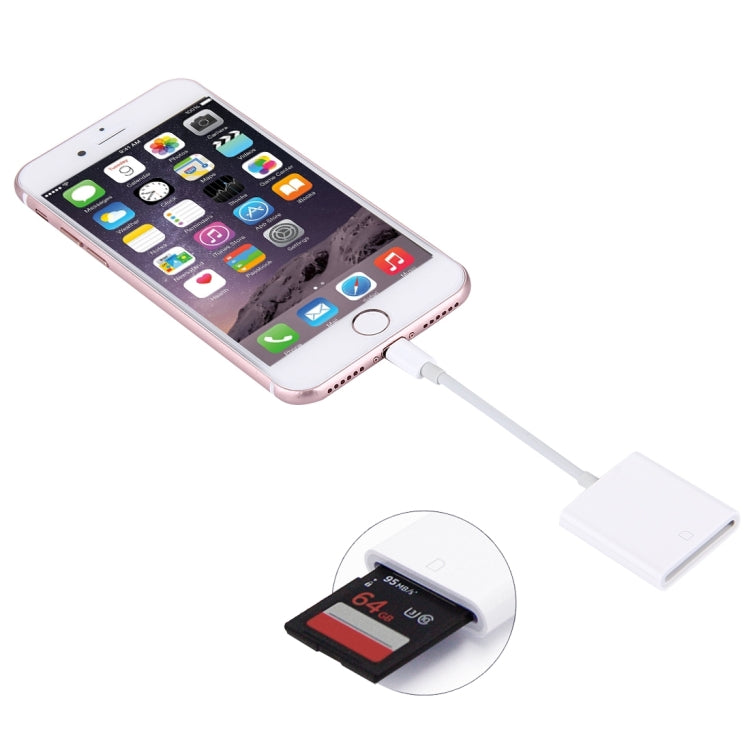 8 Pin & Micro USB to SD Card Camera Reader for iPhone, iPad, Samsung, Sony and other Smartphones (iOS 11.0 below, Android with OTG Function)(White)