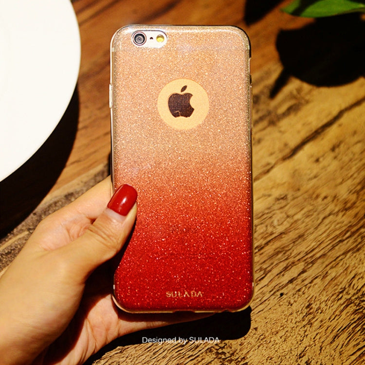 SULADA Shockproof TPU+ Blue Light Flash Powder Case for iPhone 6 & 6s