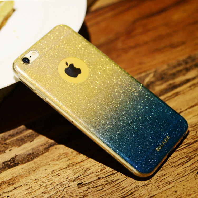 SULADA Shockproof TPU+ Blue Light Flash Powder Case for iPhone 6 & 6s