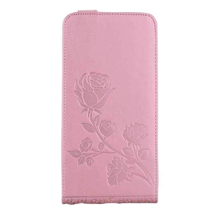 For iPhone 6 & 6s Roses Pressed Flowers Pattern Vertical Flip Leather Case with Card Slot & Lanyard