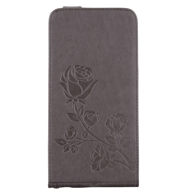 For iPhone 6 & 6s Roses Pressed Flowers Pattern Vertical Flip Leather Case with Card Slot & Lanyard