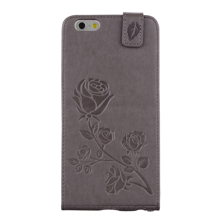 For iPhone 6 & 6s Roses Pressed Flowers Pattern Vertical Flip Leather Case with Card Slot & Lanyard