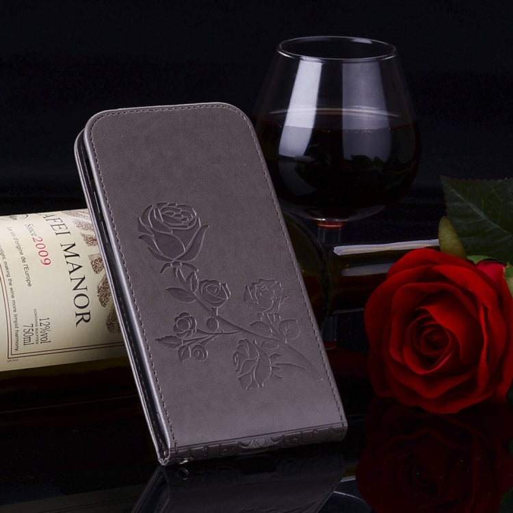 For iPhone 6 & 6s Roses Pressed Flowers Pattern Vertical Flip Leather Case with Card Slot & Lanyard