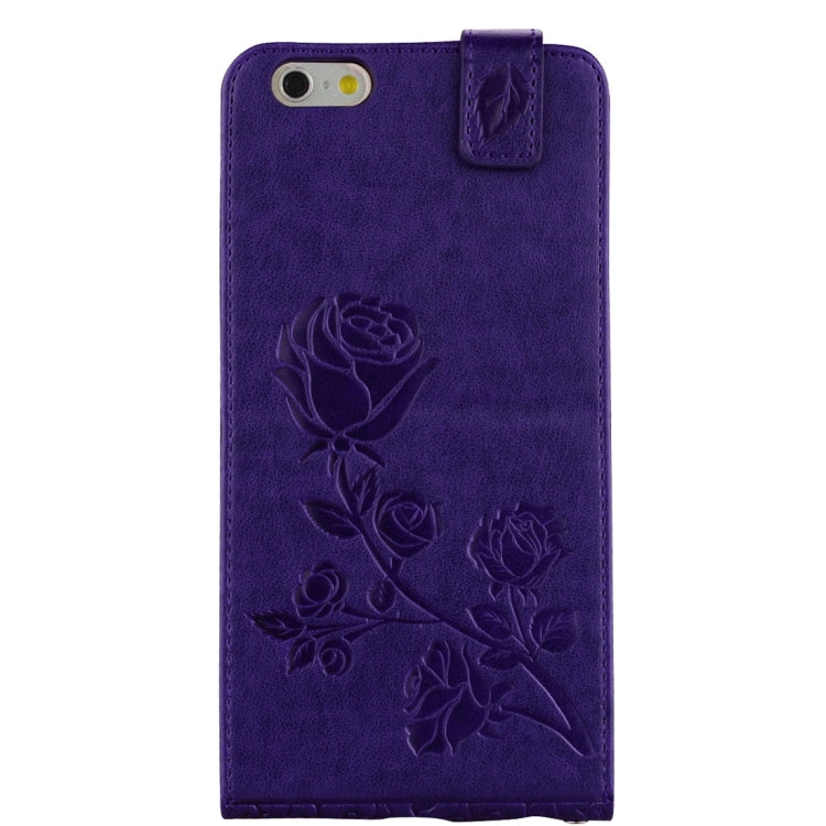 For iPhone 6 & 6s Roses Pressed Flowers Pattern Vertical Flip Leather Case with Card Slot & Lanyard