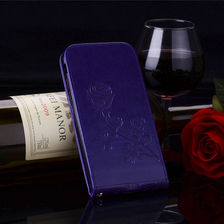 For iPhone 6 & 6s Roses Pressed Flowers Pattern Vertical Flip Leather Case with Card Slot & Lanyard
