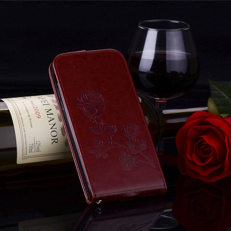 For iPhone 6 & 6s Roses Pressed Flowers Pattern Vertical Flip Leather Case with Card Slot & Lanyard