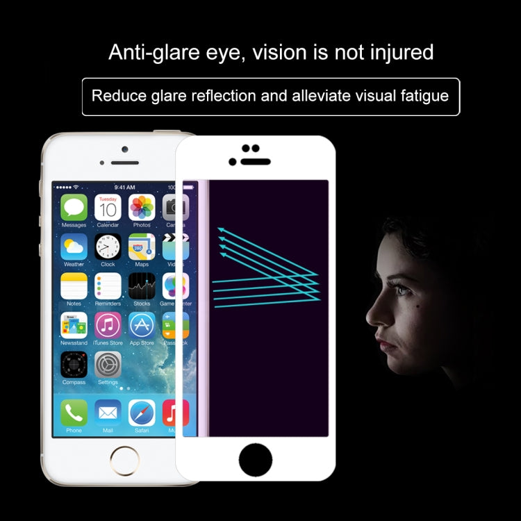 Anti-scratch 9H 10D Full Screen Purple-ray Tempered Glass Film for iPhone 6 & 6S