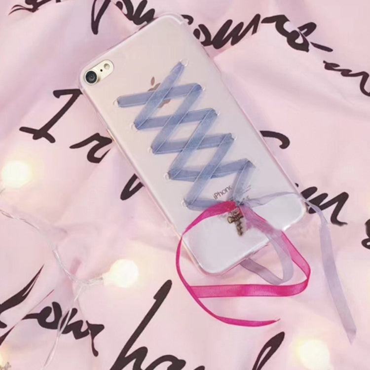 For iPhone 6 & 6s Ribbon Style Transparent Soft TPU Protective Back Cover Case