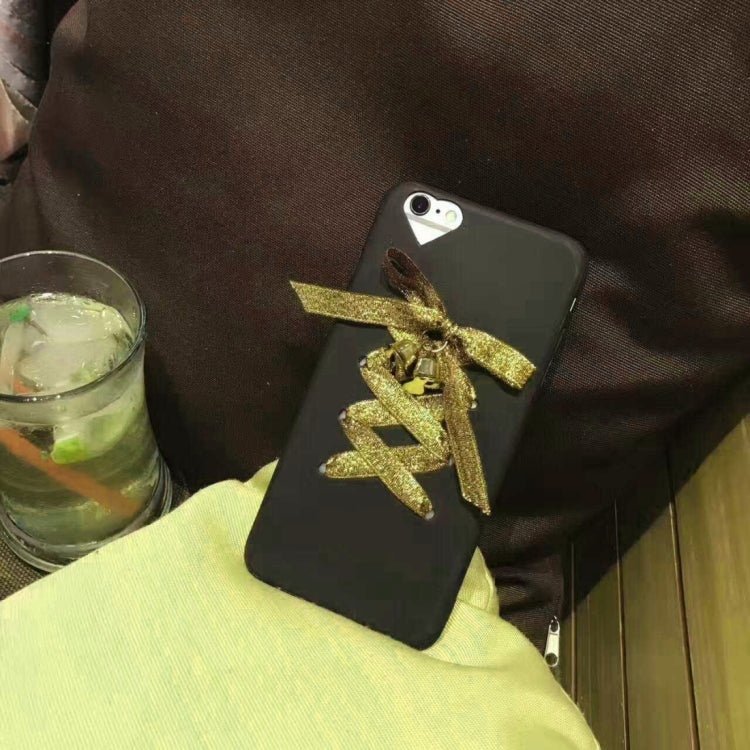For iPhone 6 & 6s Bell and Bowknot Full Coverage Silicone Protective Back Cover Case