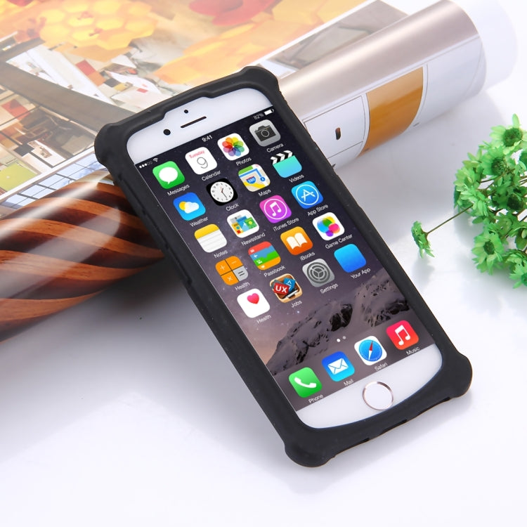 4.5-4.8 inch Universal Crazy Horse Texture PU Leather + Silicone Protective Case for Sony, Blackberry, HTC, Nokia, Blackview, ZTE, iNew, Leagoo, Bluboo and other Smartphones, Size: 14.2x7.4x1cm