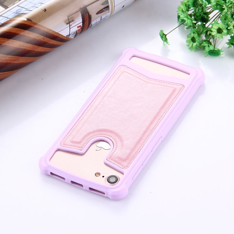 4.5-4.8 inch Universal Crazy Horse Texture PU Leather + Silicone Protective Case for Sony, Blackberry, HTC, Nokia, Blackview, ZTE, iNew, Leagoo, Bluboo and other Smartphones, Size: 14.2x7.4x1cm