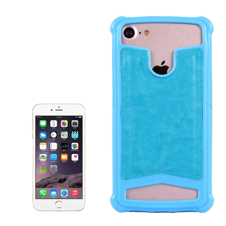 4.5-4.8 inch Universal Crazy Horse Texture PU Leather + Silicone Protective Case for Sony, Blackberry, HTC, Nokia, Blackview, ZTE, iNew, Leagoo, Bluboo and other Smartphones, Size: 14.2x7.4x1cm