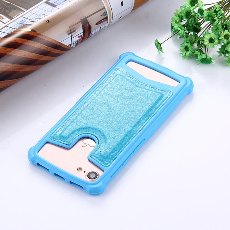 4.5-4.8 inch Universal Crazy Horse Texture PU Leather + Silicone Protective Case for Sony, Blackberry, HTC, Nokia, Blackview, ZTE, iNew, Leagoo, Bluboo and other Smartphones, Size: 14.2x7.4x1cm