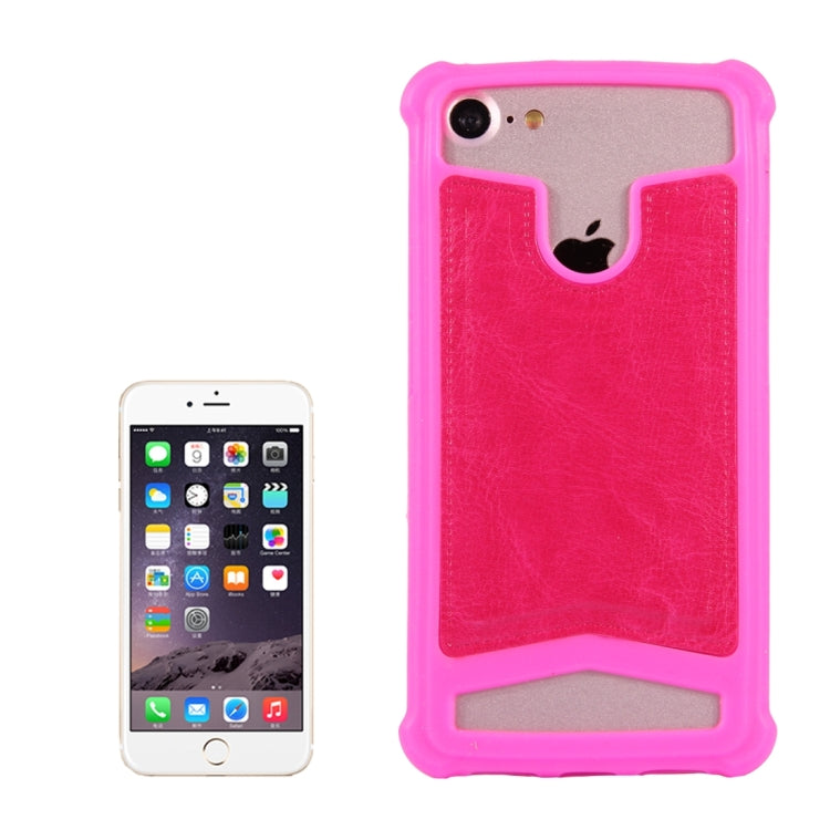 4.5-4.8 inch Universal Crazy Horse Texture PU Leather + Silicone Protective Case for Sony, Blackberry, HTC, Nokia, Blackview, ZTE, iNew, Leagoo, Bluboo and other Smartphones, Size: 14.2x7.4x1cm