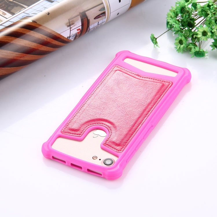 4.5-4.8 inch Universal Crazy Horse Texture PU Leather + Silicone Protective Case for Sony, Blackberry, HTC, Nokia, Blackview, ZTE, iNew, Leagoo, Bluboo and other Smartphones, Size: 14.2x7.4x1cm