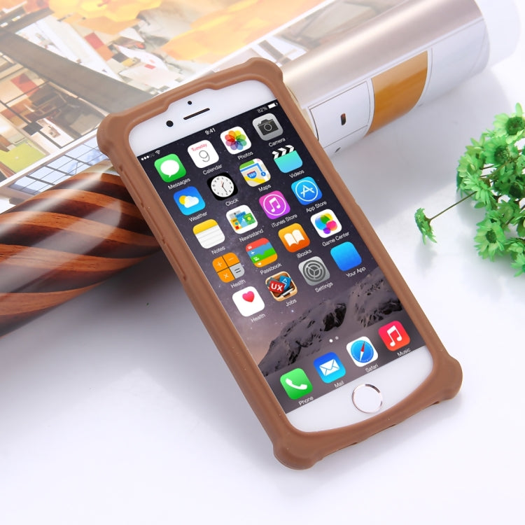 4.5-4.8 inch Universal Crazy Horse Texture PU Leather + Silicone Protective Case for Sony, Blackberry, HTC, Nokia, Blackview, ZTE, iNew, Leagoo, Bluboo and other Smartphones, Size: 14.2x7.4x1cm