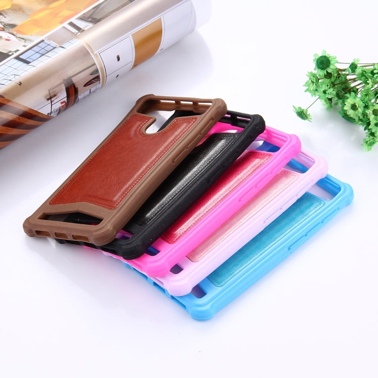 4.5-4.8 inch Universal Crazy Horse Texture PU Leather + Silicone Protective Case for Sony, Blackberry, HTC, Nokia, Blackview, ZTE, iNew, Leagoo, Bluboo and other Smartphones, Size: 14.2x7.4x1cm
