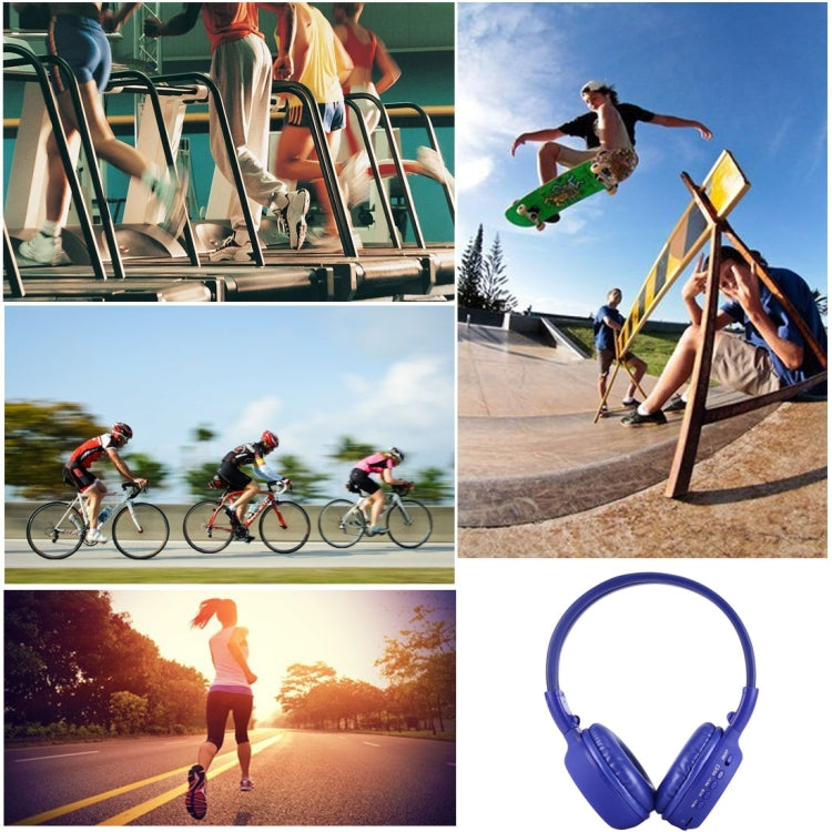 BS-N65 Headband Folding Stereo HiFi Wireless Headphone Headset with LCD Screen & TF Card Slot & LED Indicator Light & FM Function