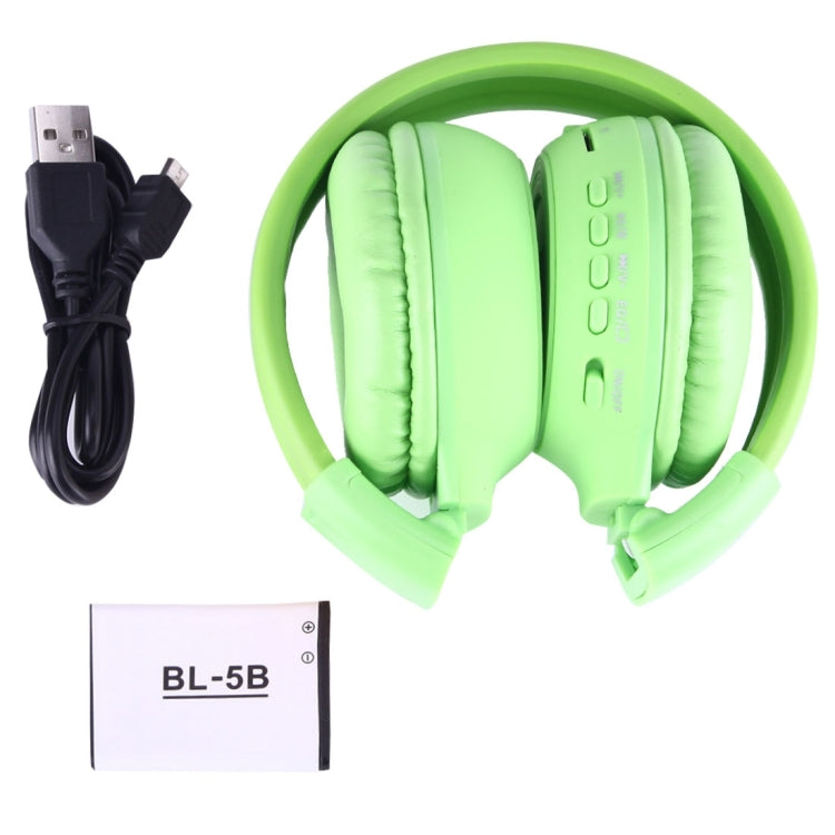 BS-N65 Headband Folding Stereo HiFi Wireless Headphone Headset with LCD Screen & TF Card Slot & LED Indicator Light & FM Function