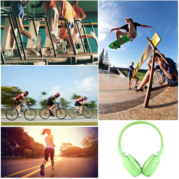BS-N65 Headband Folding Stereo HiFi Wireless Headphone Headset with LCD Screen & TF Card Slot & LED Indicator Light & FM Function