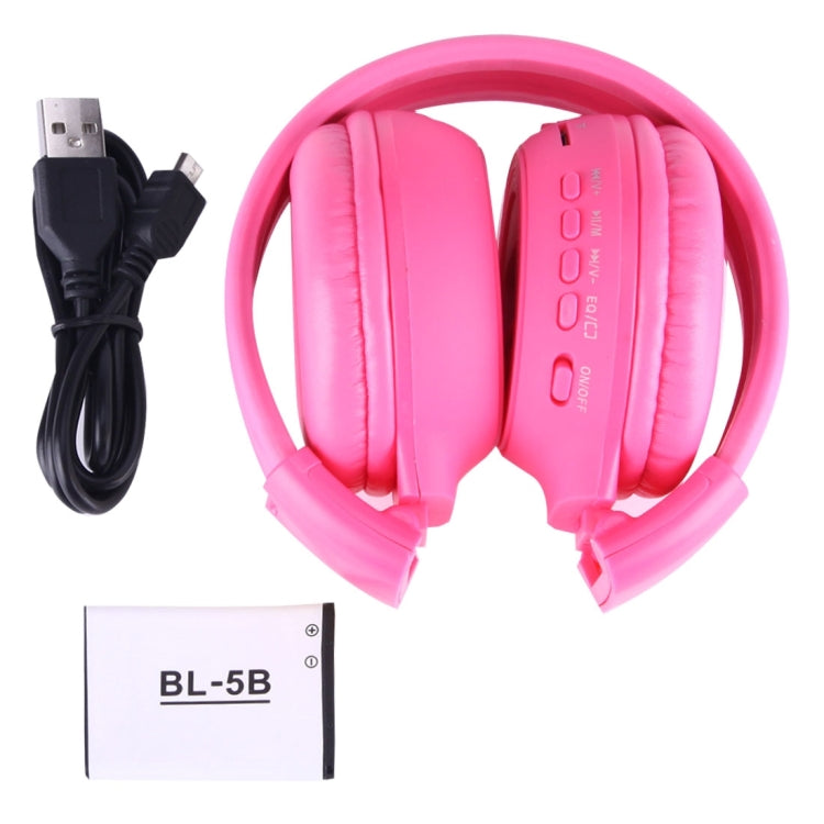 BS-N65 Headband Folding Stereo HiFi Wireless Headphone Headset with LCD Screen & TF Card Slot & LED Indicator Light & FM Function