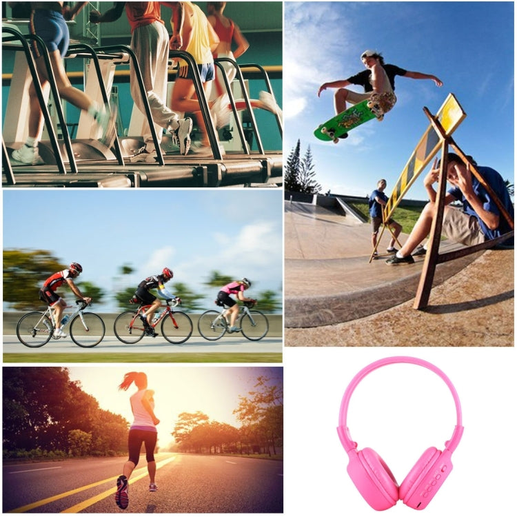 BS-N65 Headband Folding Stereo HiFi Wireless Headphone Headset with LCD Screen & TF Card Slot & LED Indicator Light & FM Function