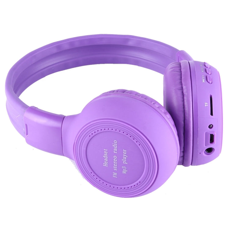 BS-N65 Headband Folding Stereo HiFi Wireless Headphone Headset with LCD Screen & TF Card Slot & LED Indicator Light & FM Function