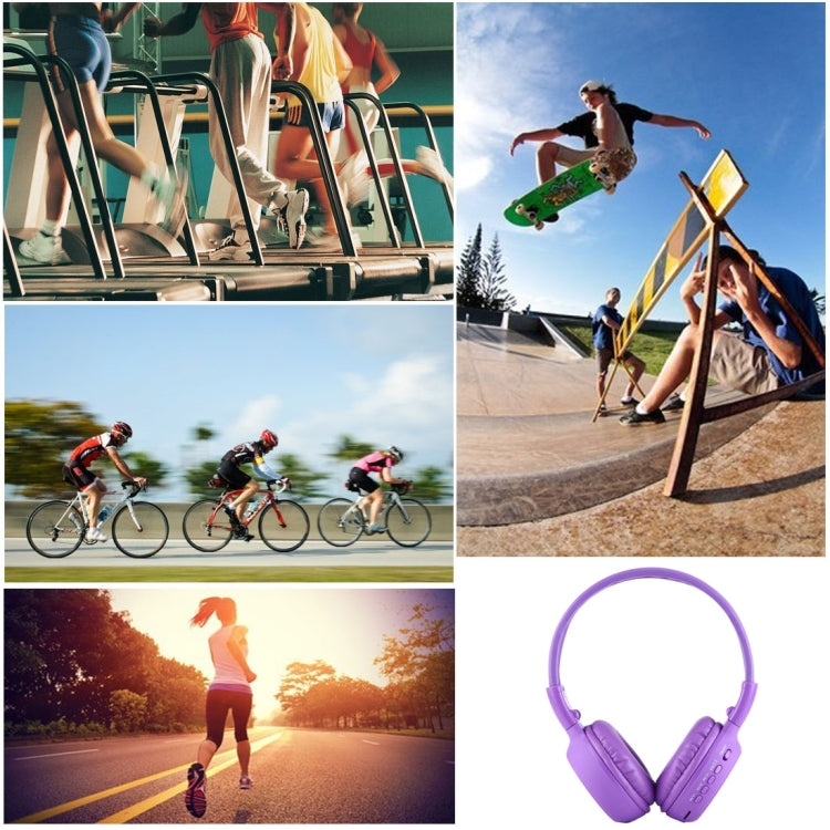 BS-N65 Headband Folding Stereo HiFi Wireless Headphone Headset with LCD Screen & TF Card Slot & LED Indicator Light & FM Function