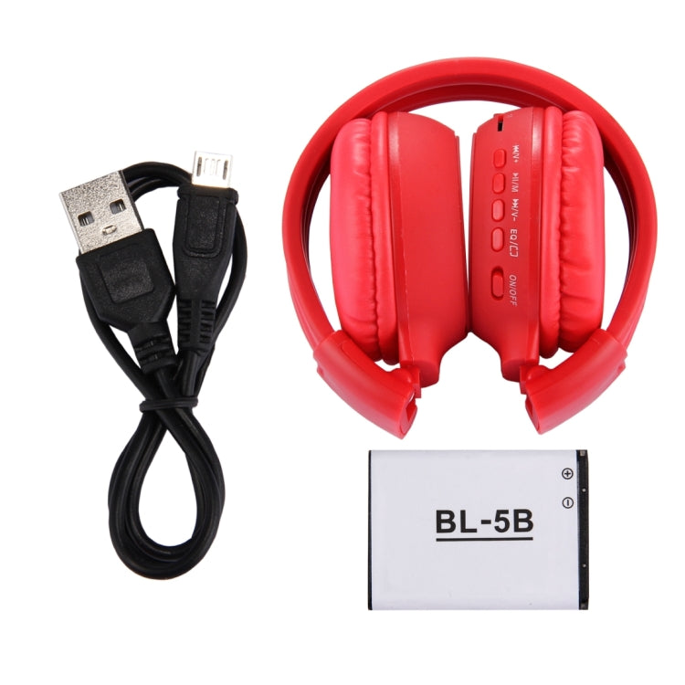 BS-N65 Headband Folding Stereo HiFi Wireless Headphone Headset with LCD Screen & TF Card Slot & LED Indicator Light & FM Function