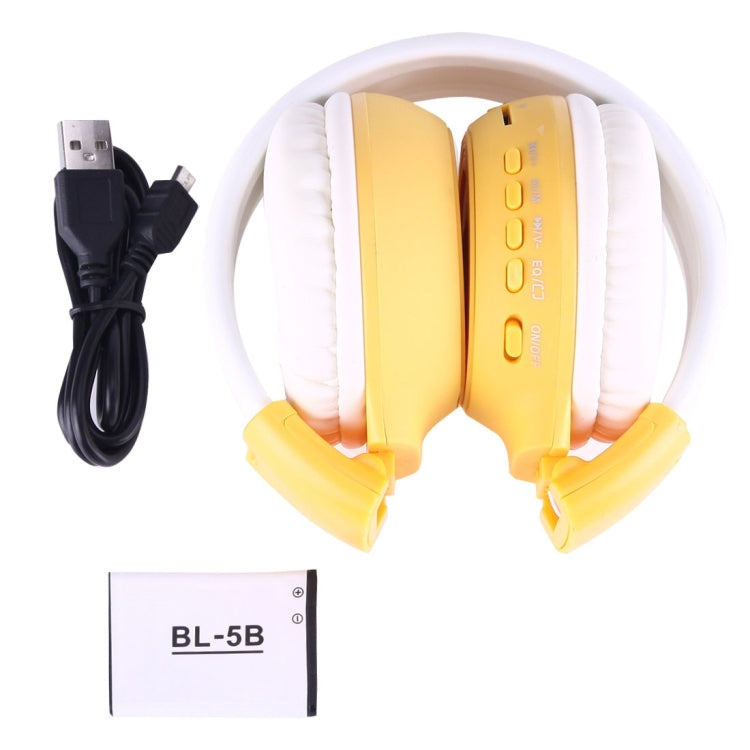 BS-N65 Headband Folding Stereo HiFi Wireless Headphone Headset with LCD Screen & TF Card Slot & LED Indicator Light & FM Function